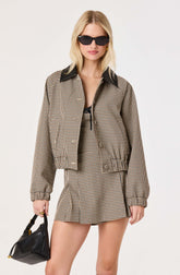 Billie Gingham Bomber Jacket