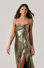 Gaia Metallic Midi Dress