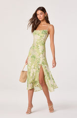 Gaia Burnout Velvet Cowl Midi Dress