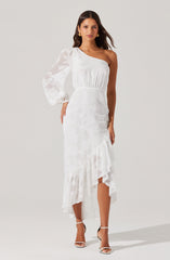 Calista One Shoulder Midi Dress