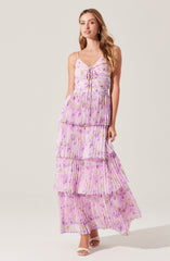 Daytona Pleated Floral Maxi Dress