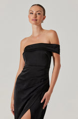 Gwyneria Off Shoulder Midi Dress