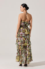 Elena Floral Halter Maxi Dress