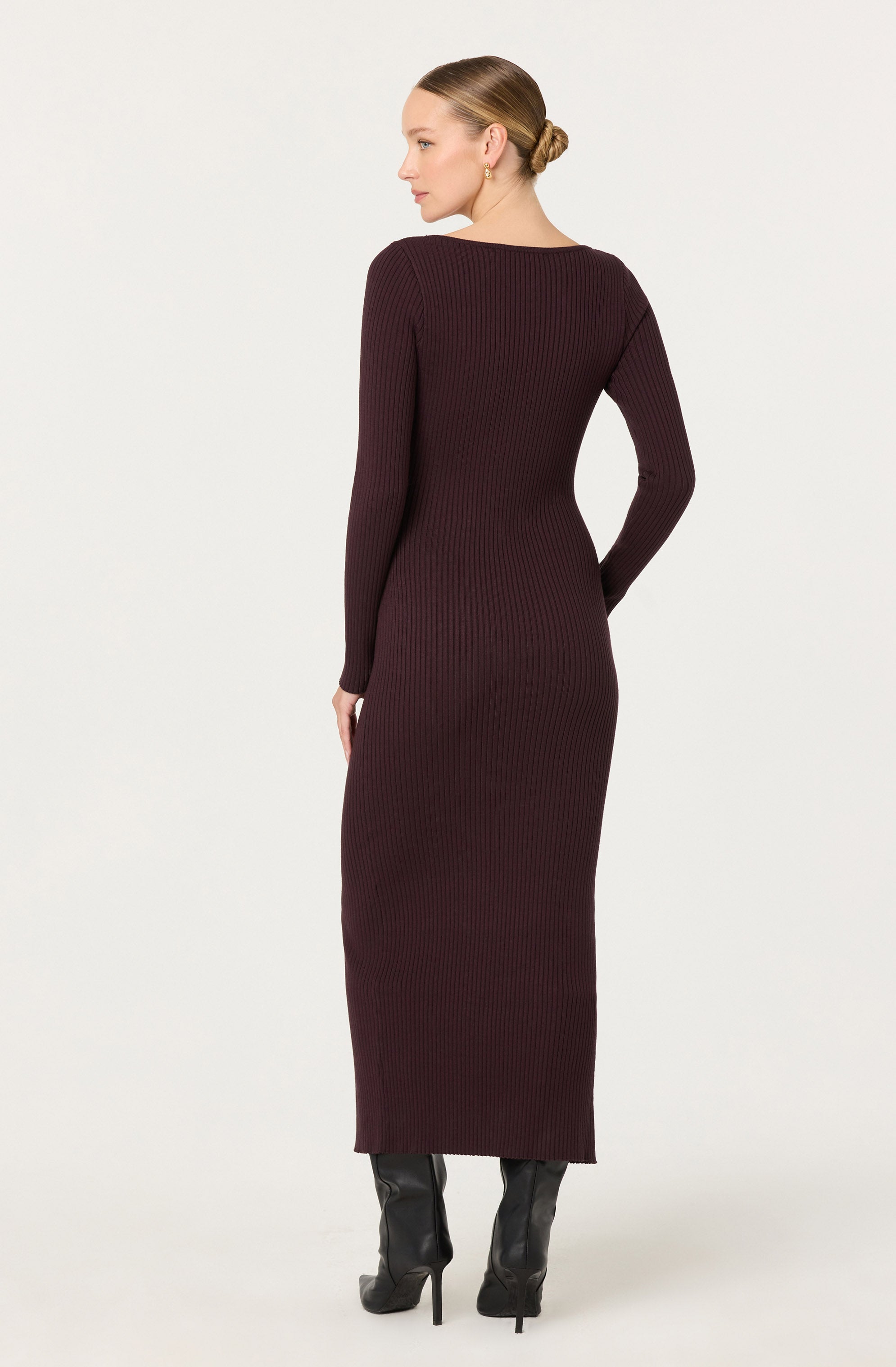 Glenda V-neck Maxi Sweater Dress