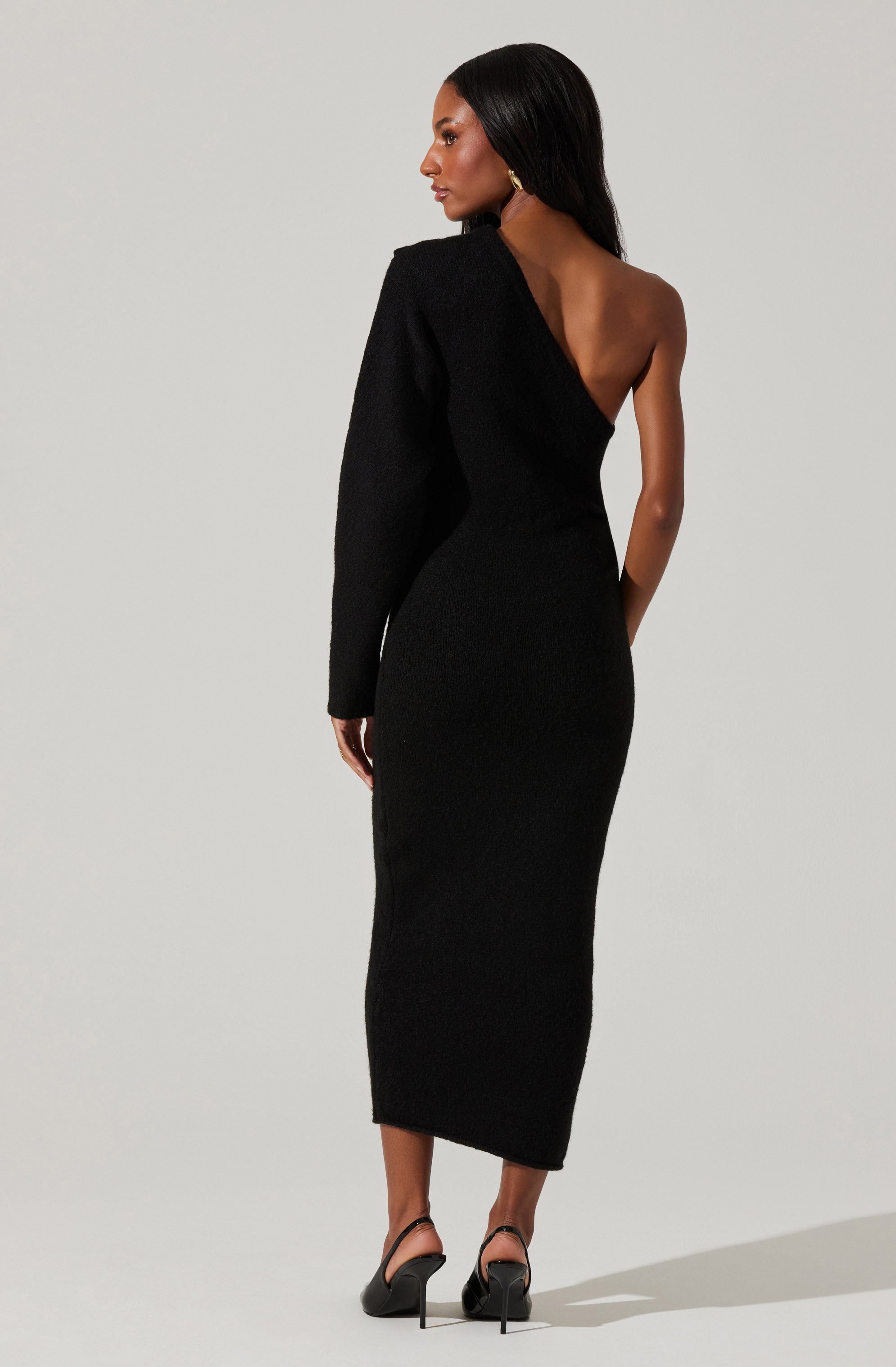 Finola One Shoulder Sweater Dress