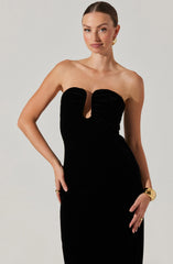 Arista Sweetheart Velvet Midi Dress