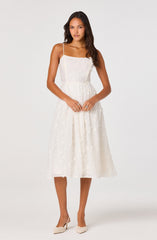 Avani 3D Floral Applique Midi Dress