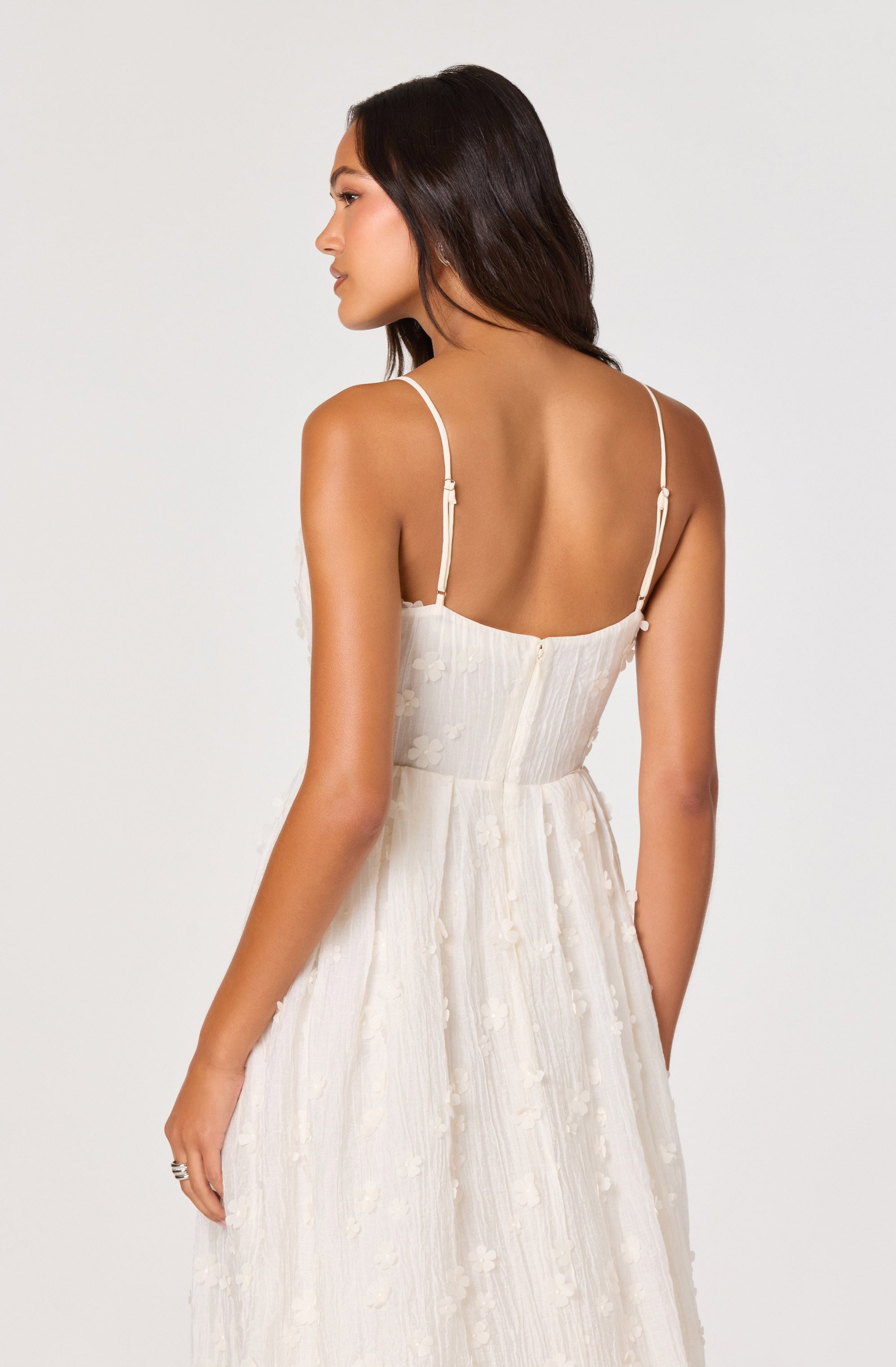 Avani 3D Floral Applique Midi Dress