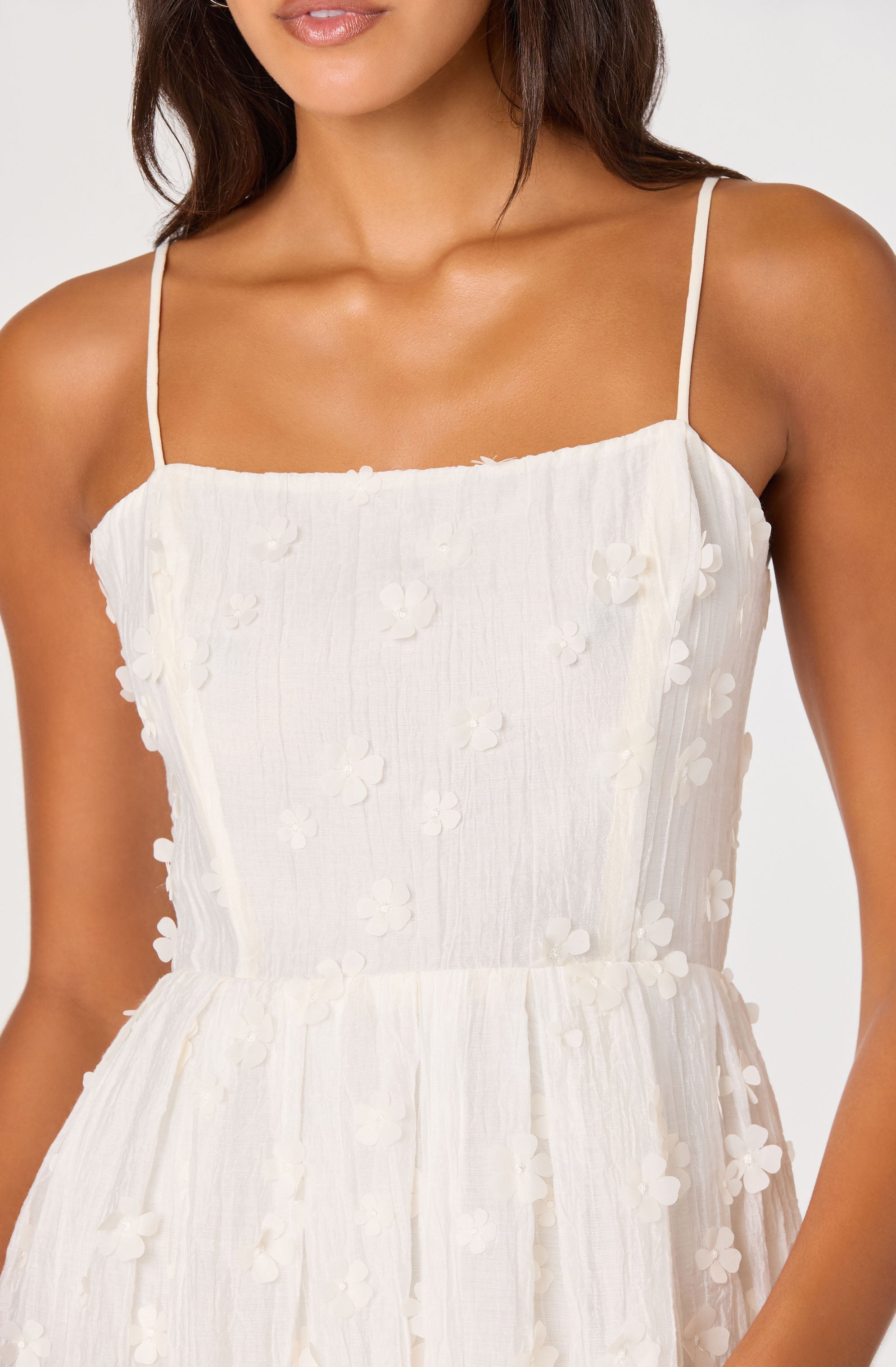 Avani 3D Floral Applique Midi Dress