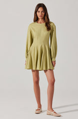 Elowyn Linen Blend Skater Dress
