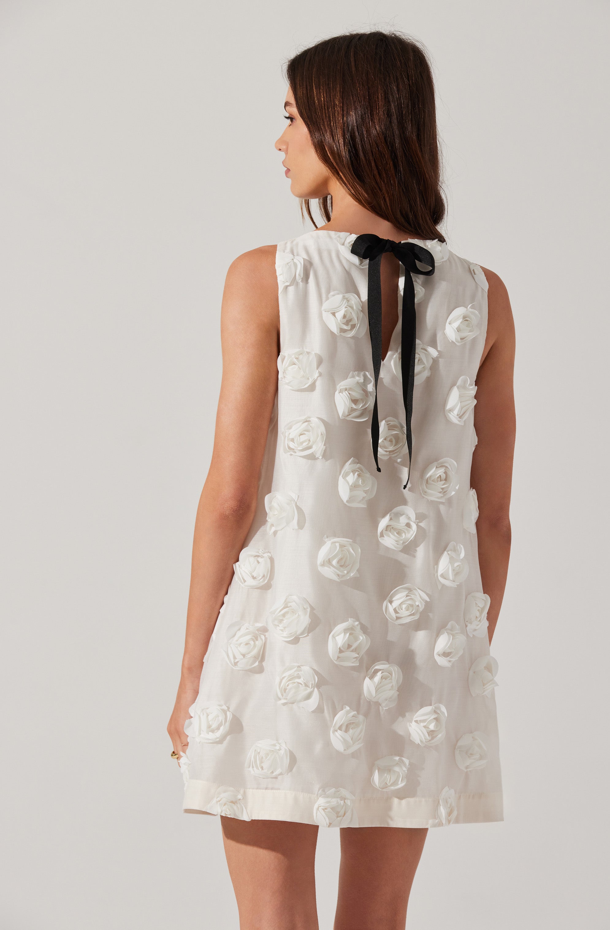 Floria 3D Floral Appliqu茅 Dress