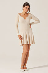 Cybele Pointelle Mini Sweater Dress