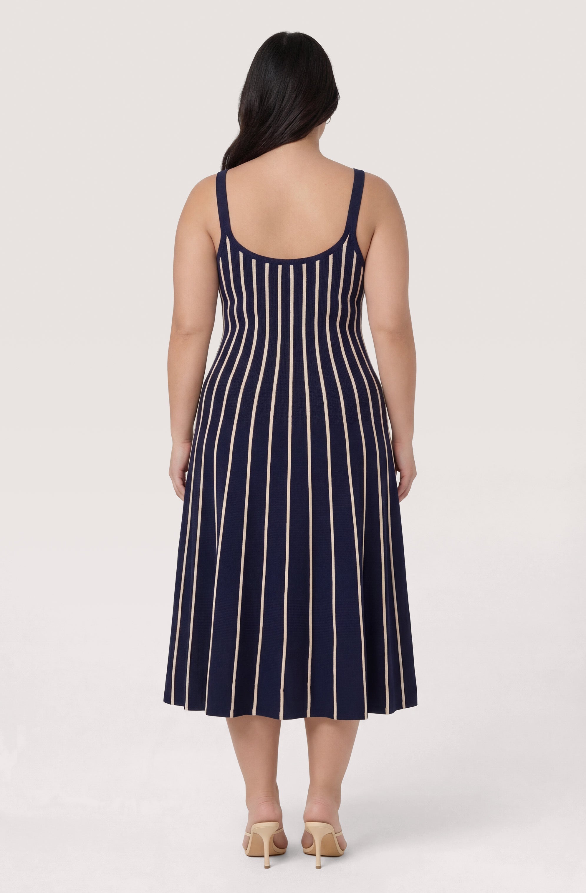 Irecia Striped Knit Midi Dress