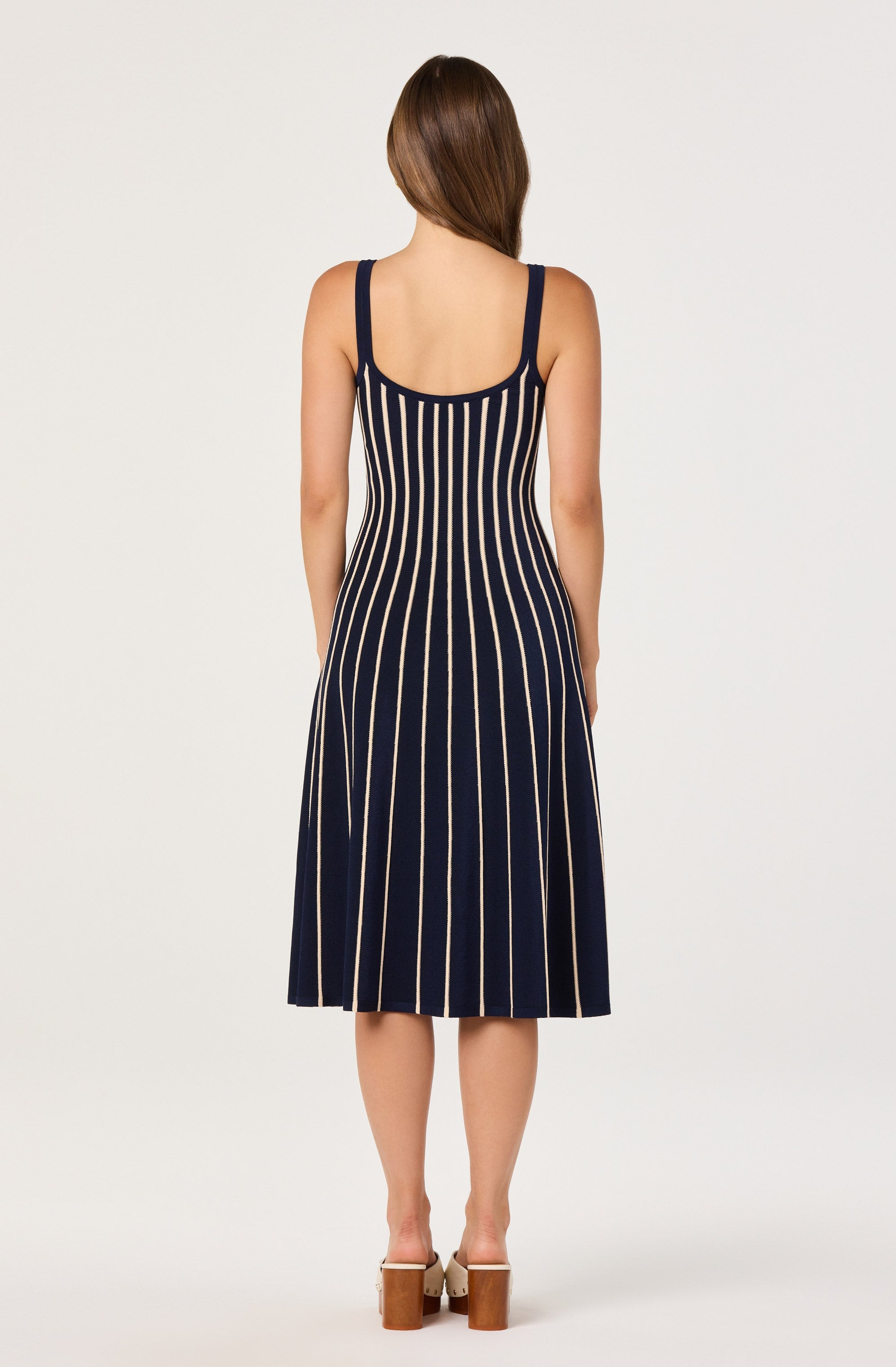 Irecia Striped Knit Midi Dress