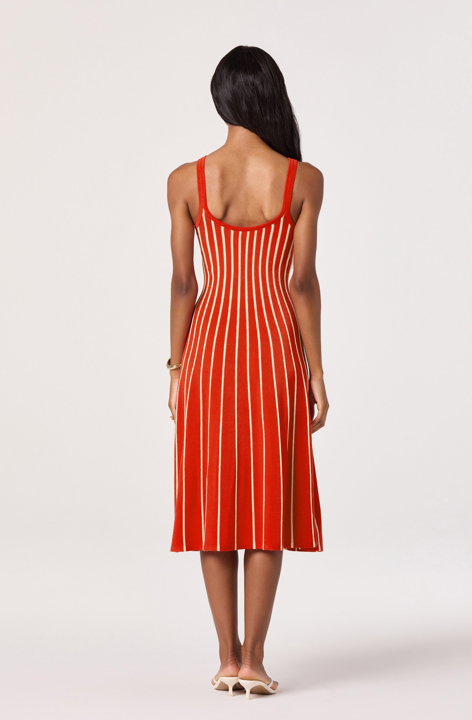 Irecia Striped Knit Midi Dress