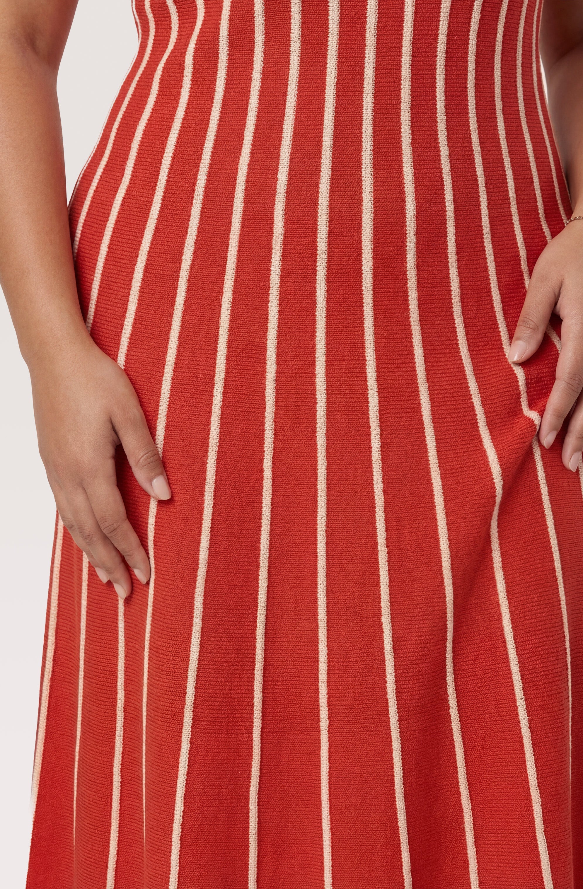 Irecia Striped Knit Midi Dress
