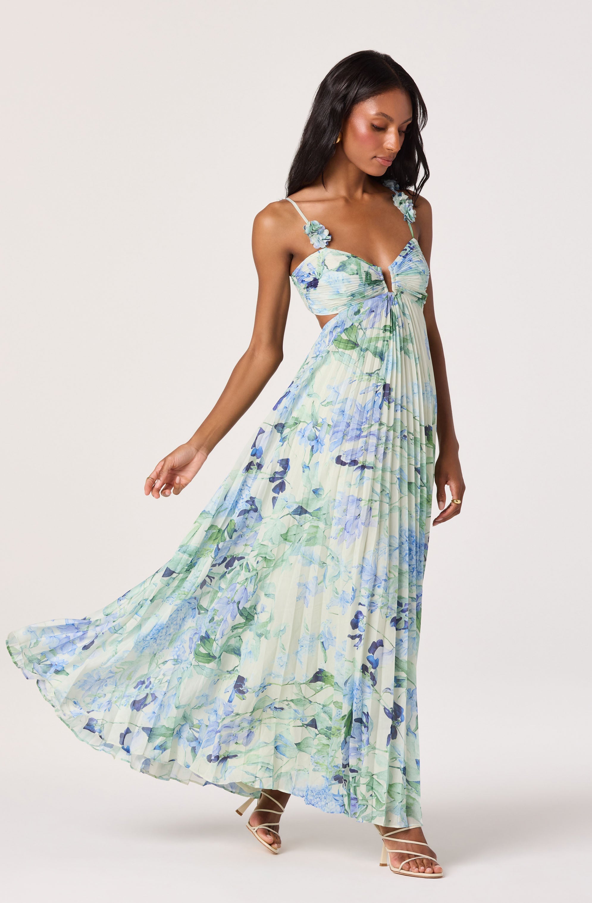 Emese Floral Cutout Maxi Dress