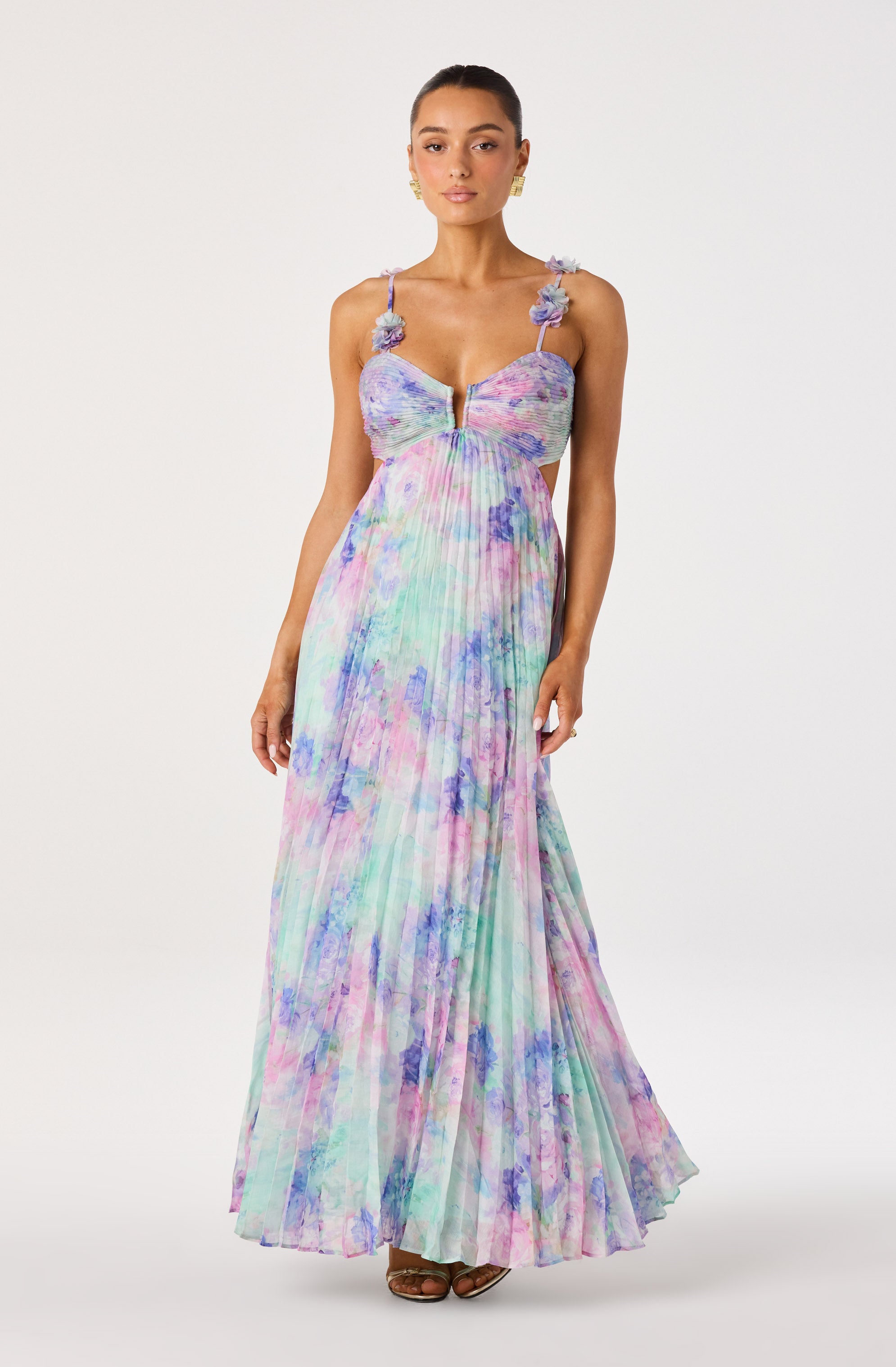 Emese Floral Cutout Maxi Dress