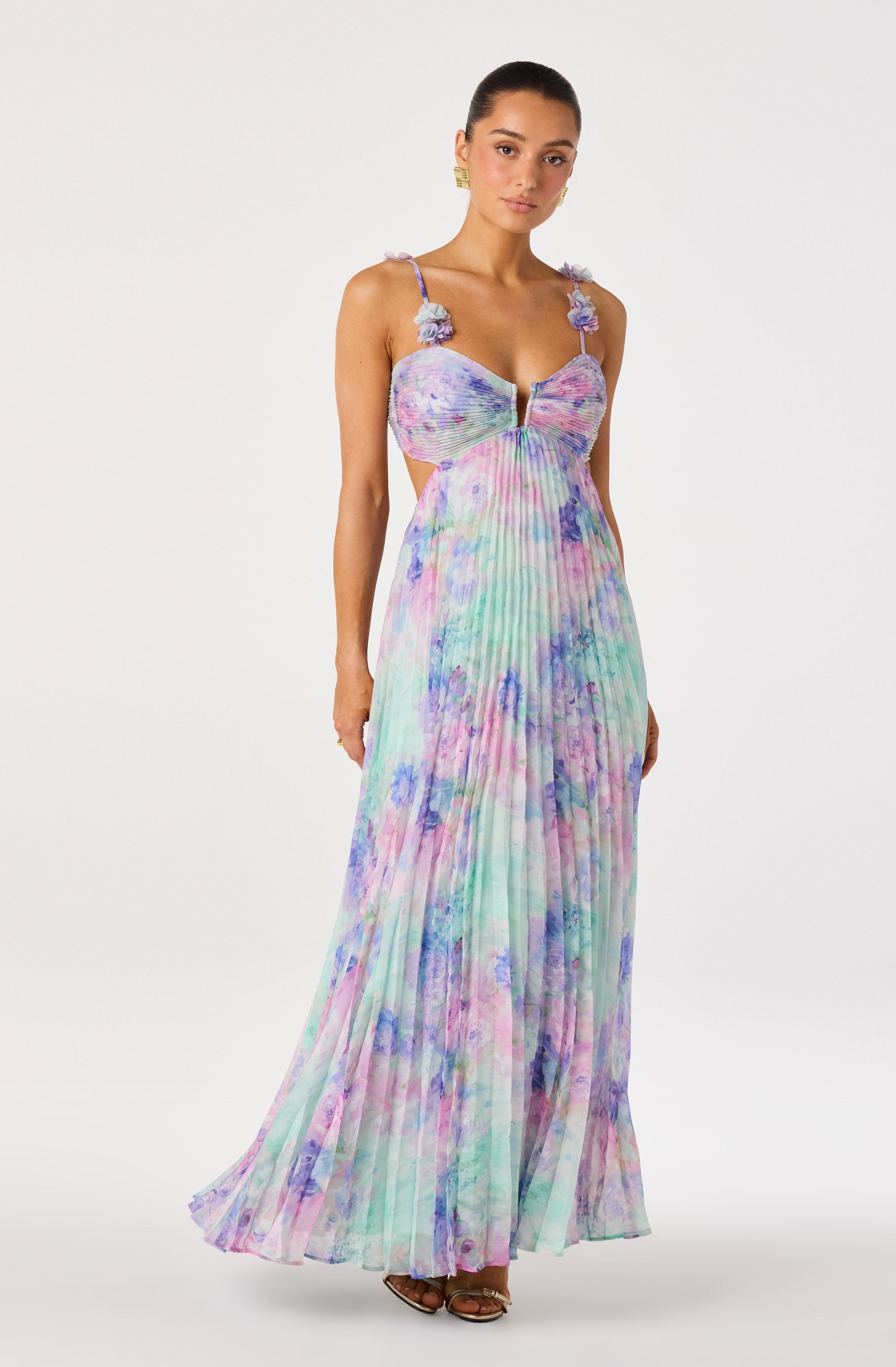 Emese Floral Cutout Maxi Dress