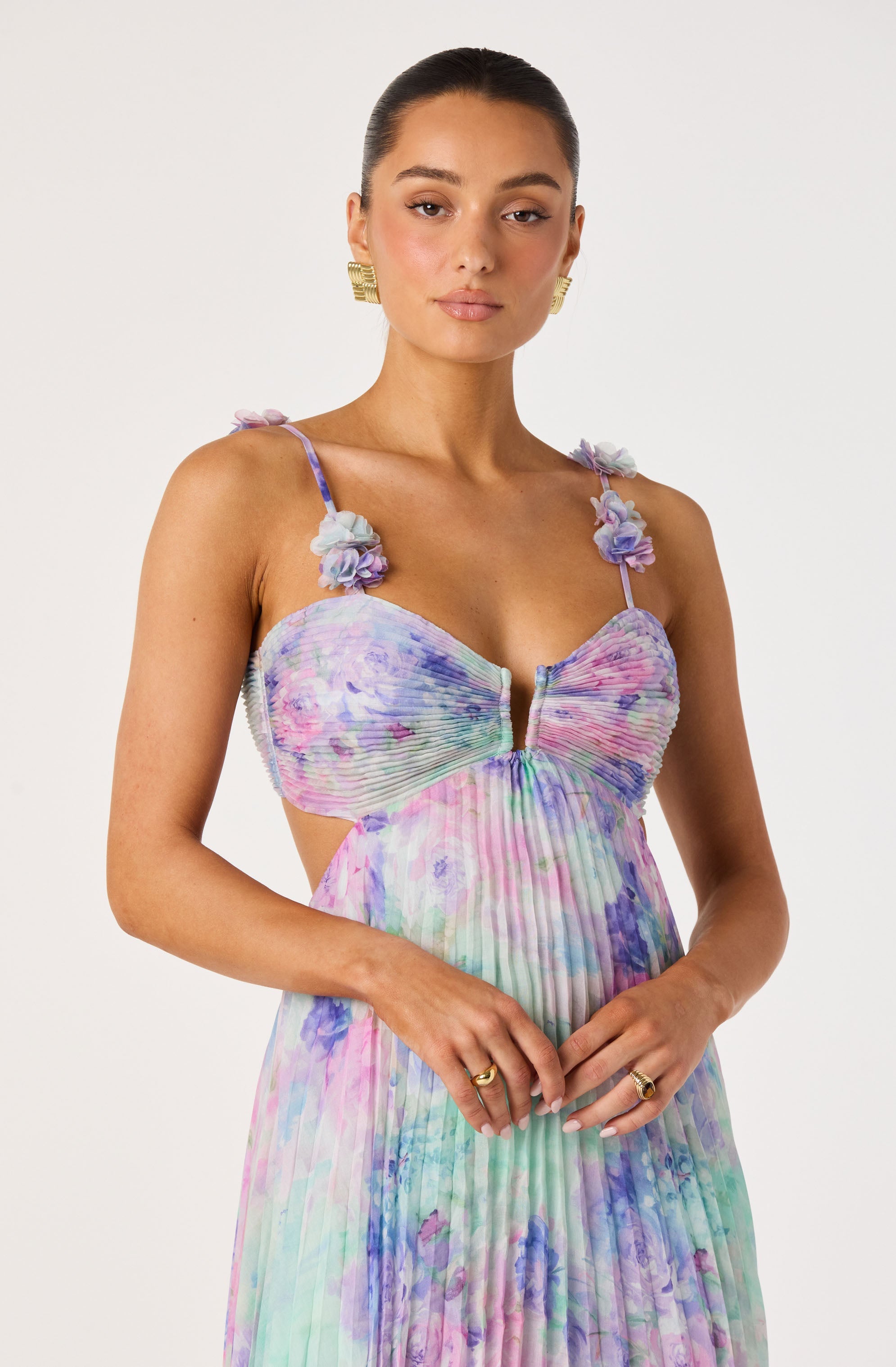 Emese Floral Cutout Maxi Dress