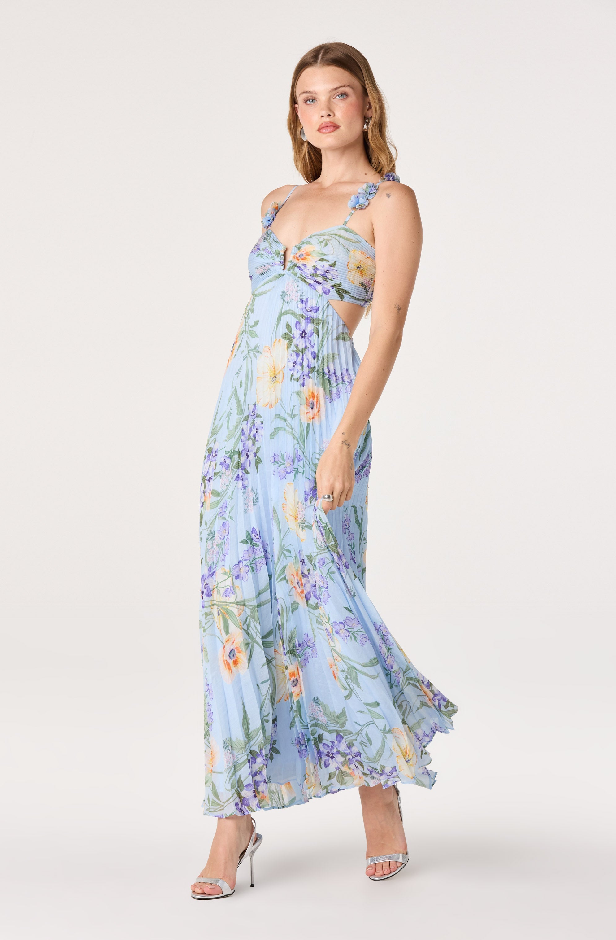 Emese Floral Cutout Maxi Dress