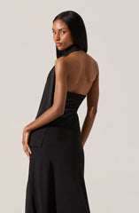 Hilaire Halter Midi Dress