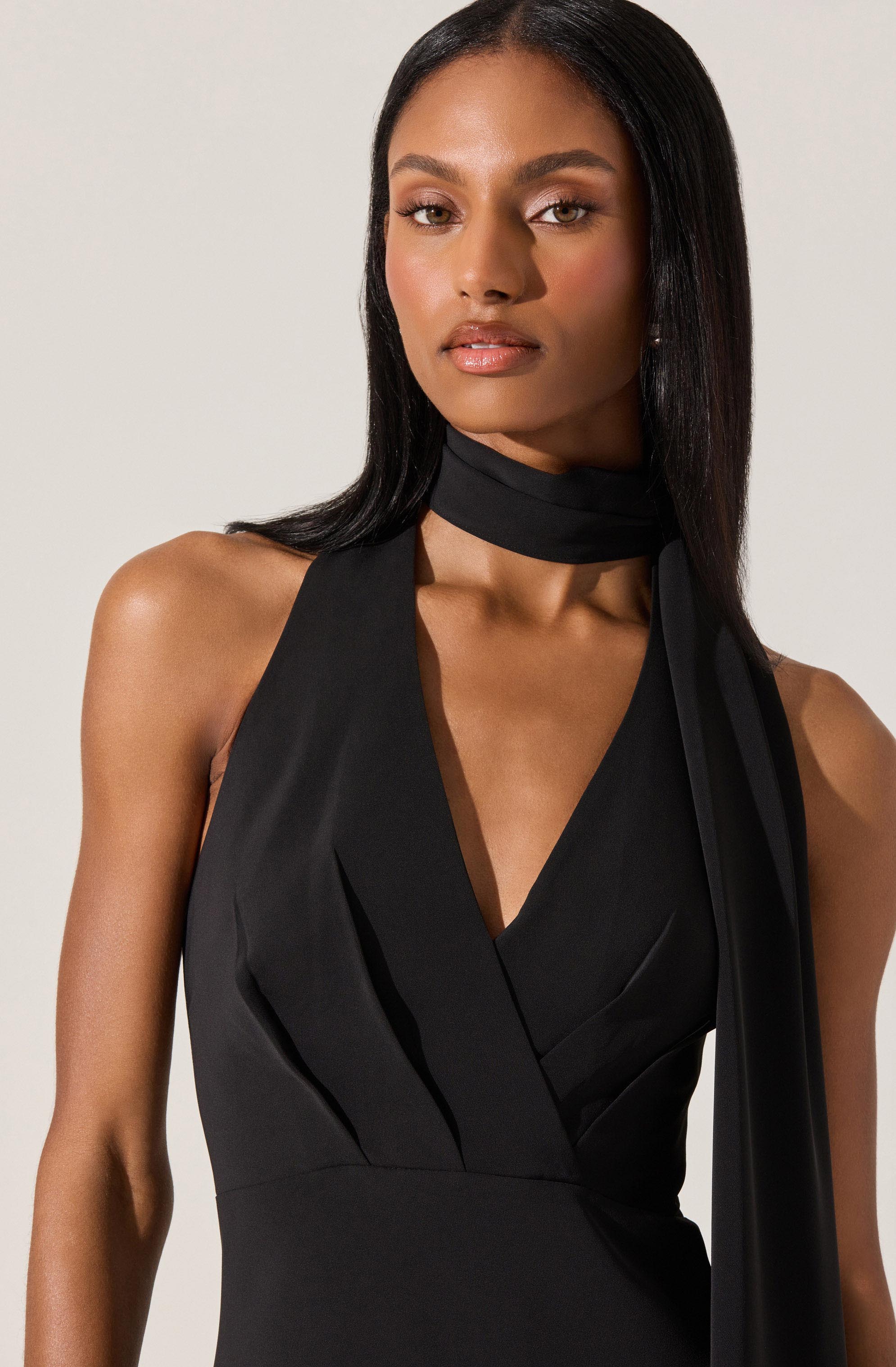 Hilaire Halter Midi Dress