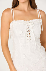Breanna Eyelet Corset Mini Dress