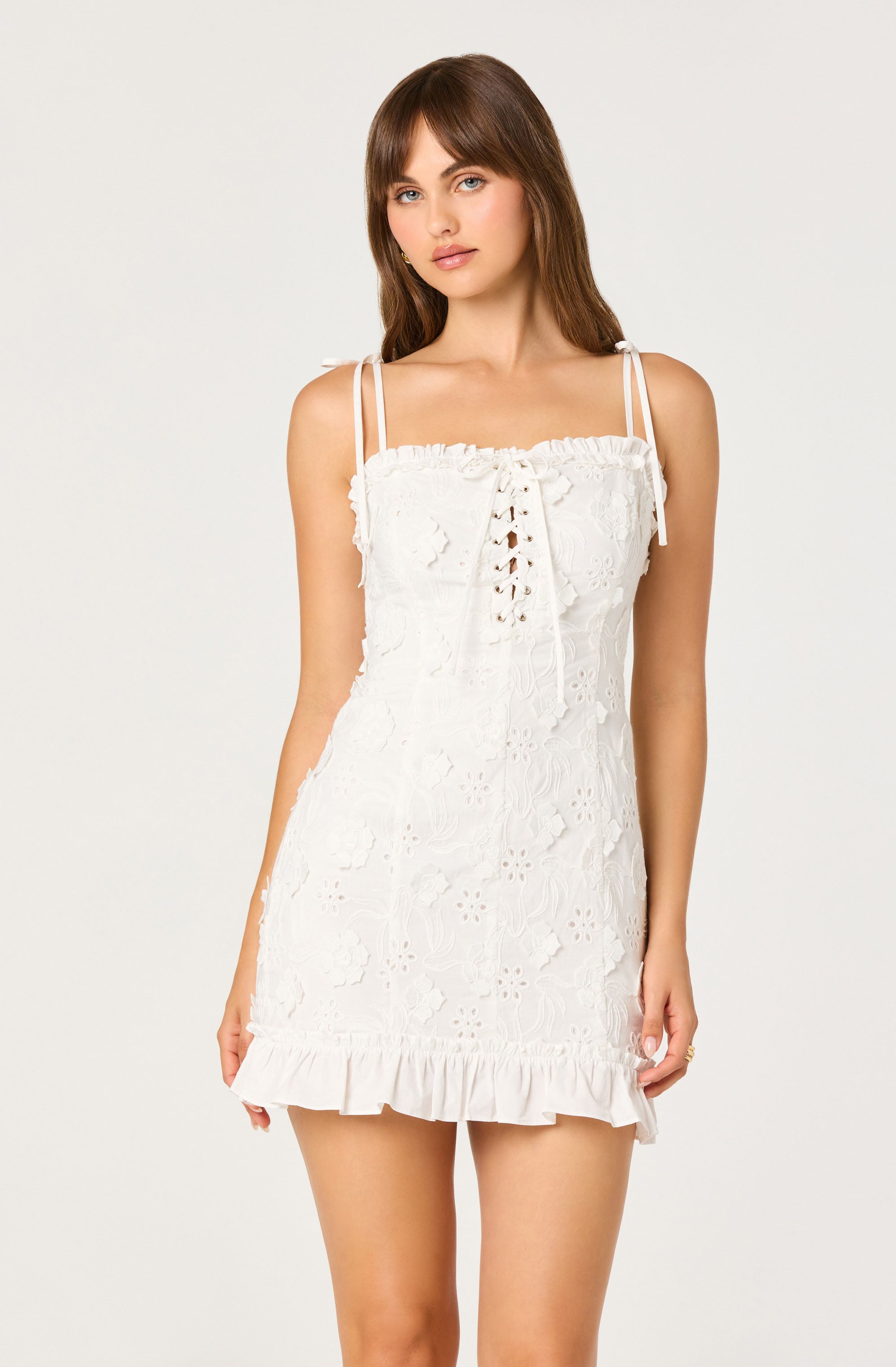 Breanna Eyelet Corset Mini Dress