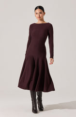 Doreyda Scoop Back Midi Sweater Dress