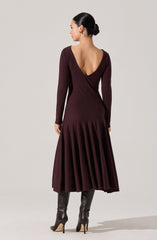 Doreyda Scoop Back Midi Sweater Dress