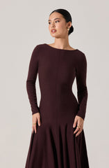 Doreyda Scoop Back Midi Sweater Dress