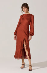 Ilaria Floral Jacquard Midi Dress