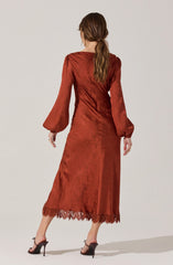 Ilaria Floral Jacquard Midi Dress