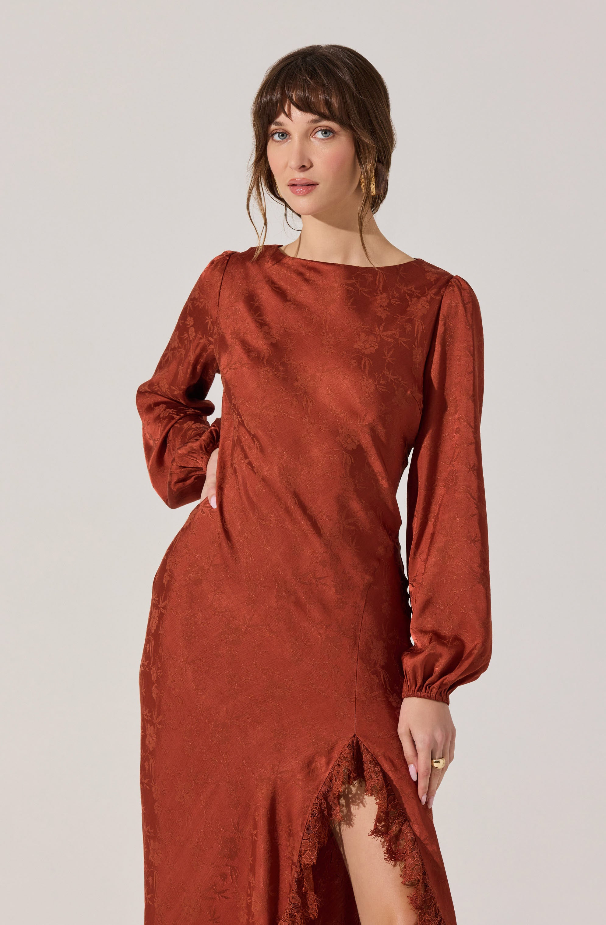 Ilaria Floral Jacquard Midi Dress