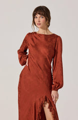 Ilaria Floral Jacquard Midi Dress