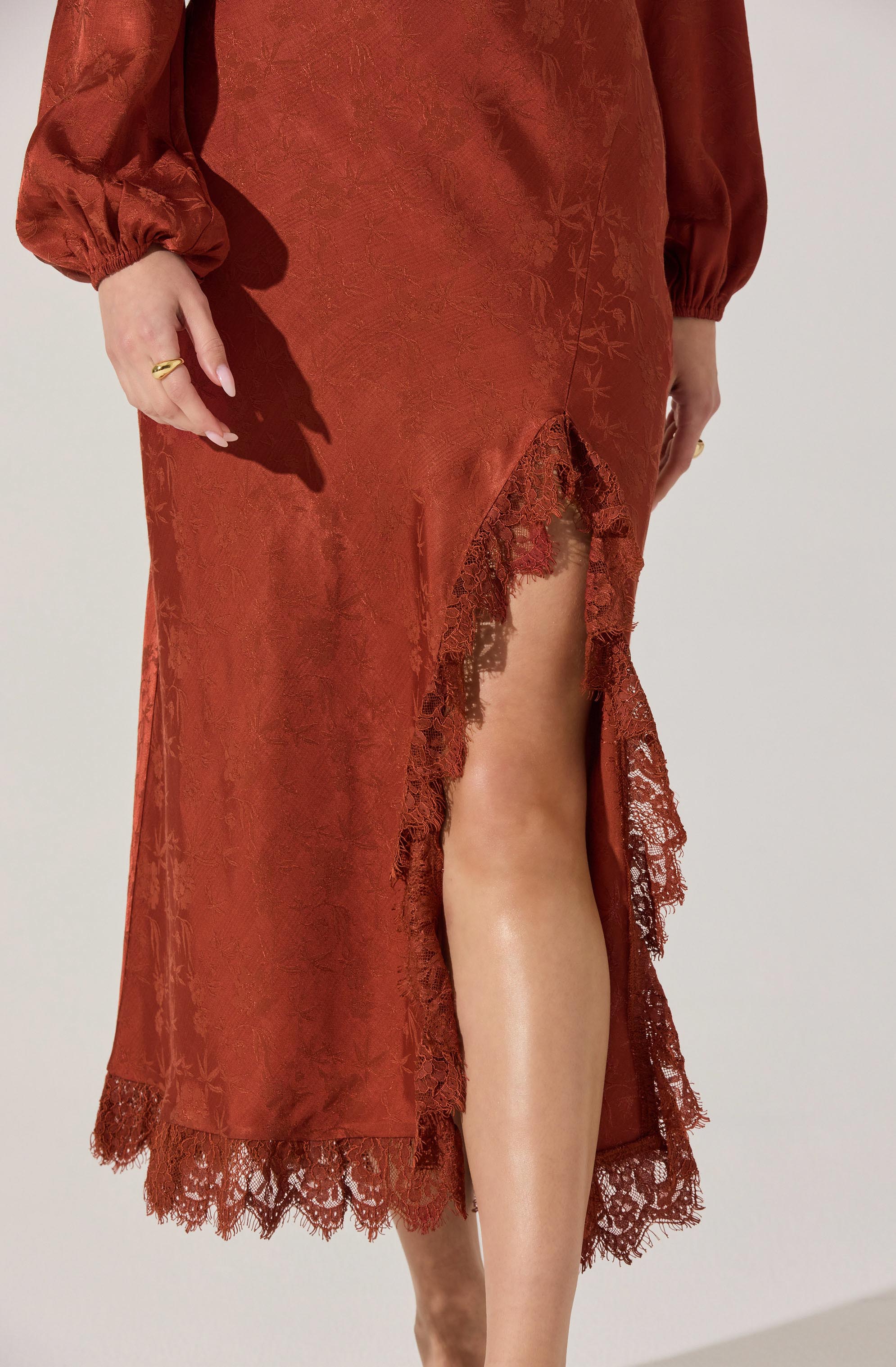 Ilaria Floral Jacquard Midi Dress