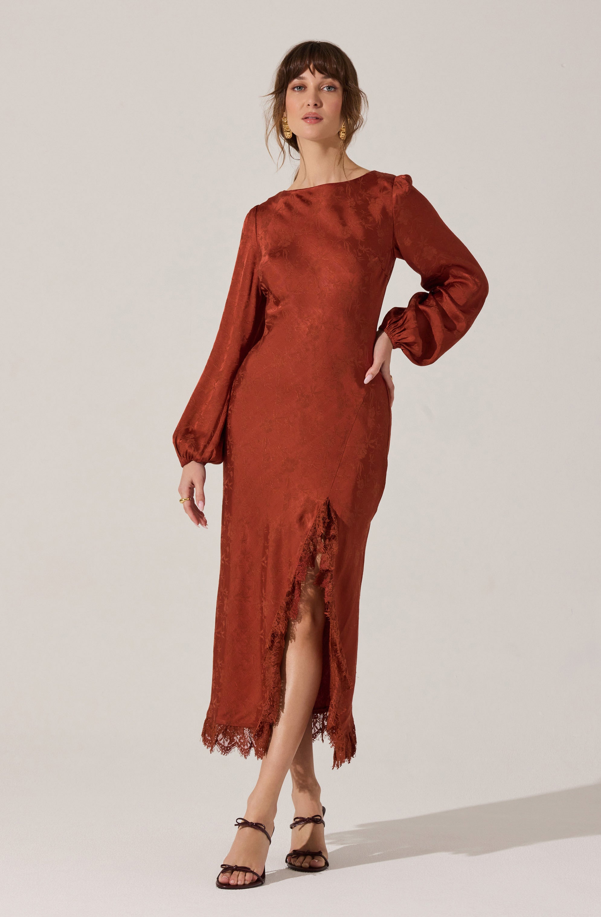Ilaria Floral Jacquard Midi Dress