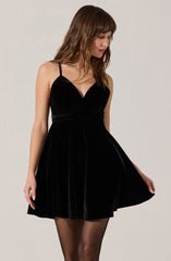 Dauphine Velvet Mini Skater Dress