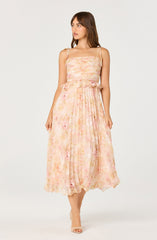 Emerys Pleated Floral Midi Dress