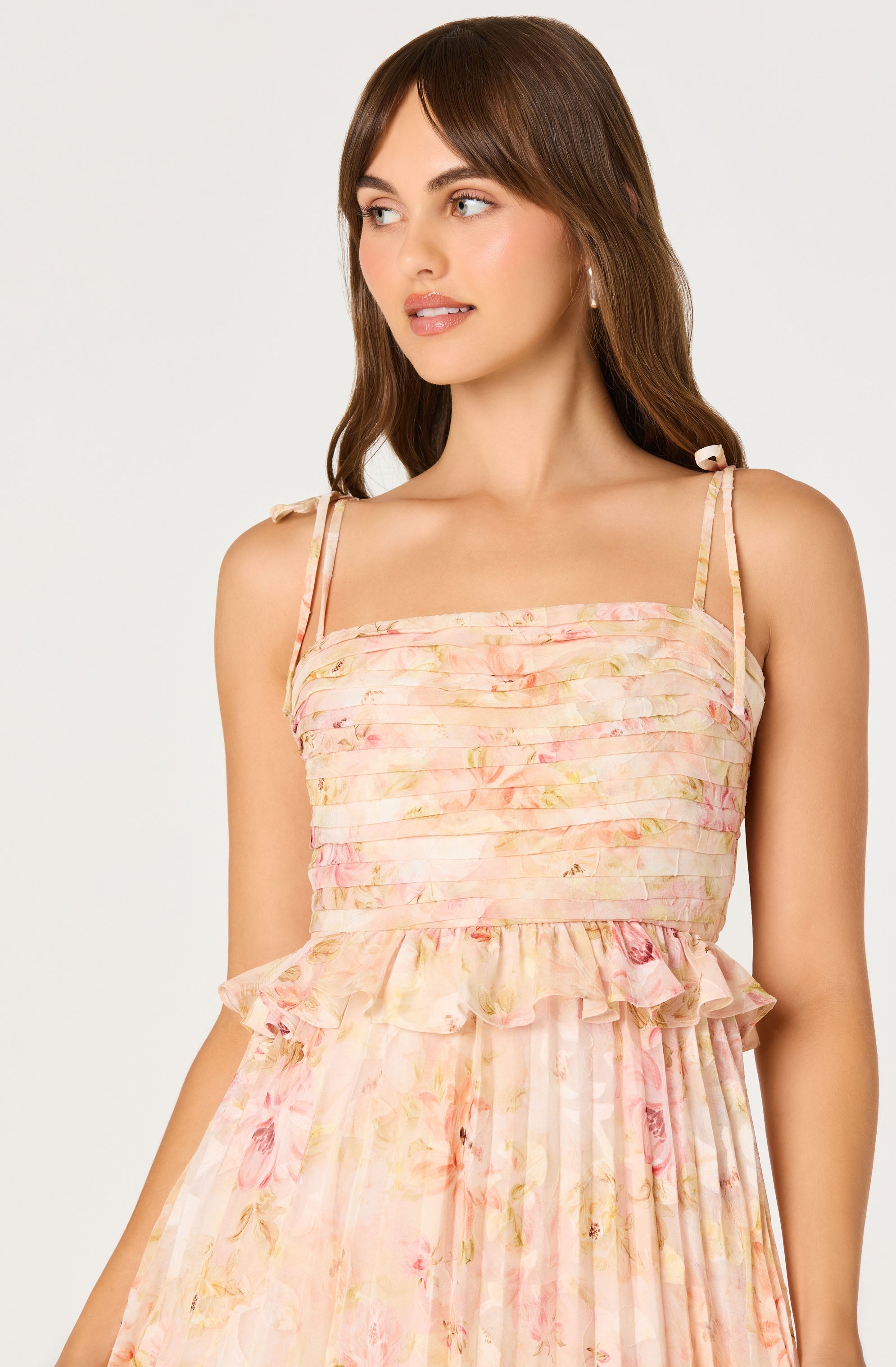 Emerys Pleated Floral Midi Dress