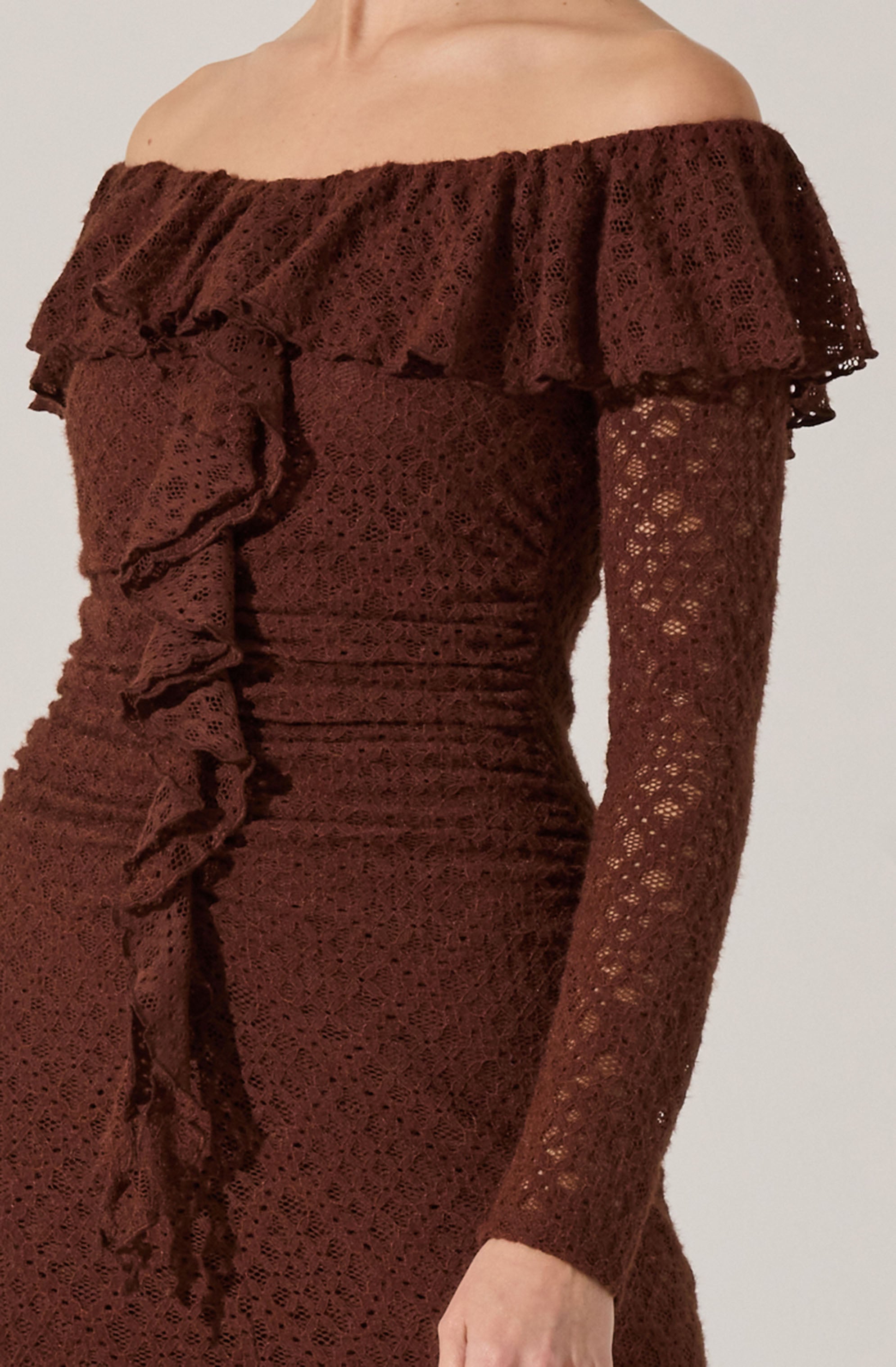 Dorian Ruffle Off Shoulder Dress