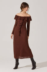 Dorian Ruffle Off Shoulder Dress