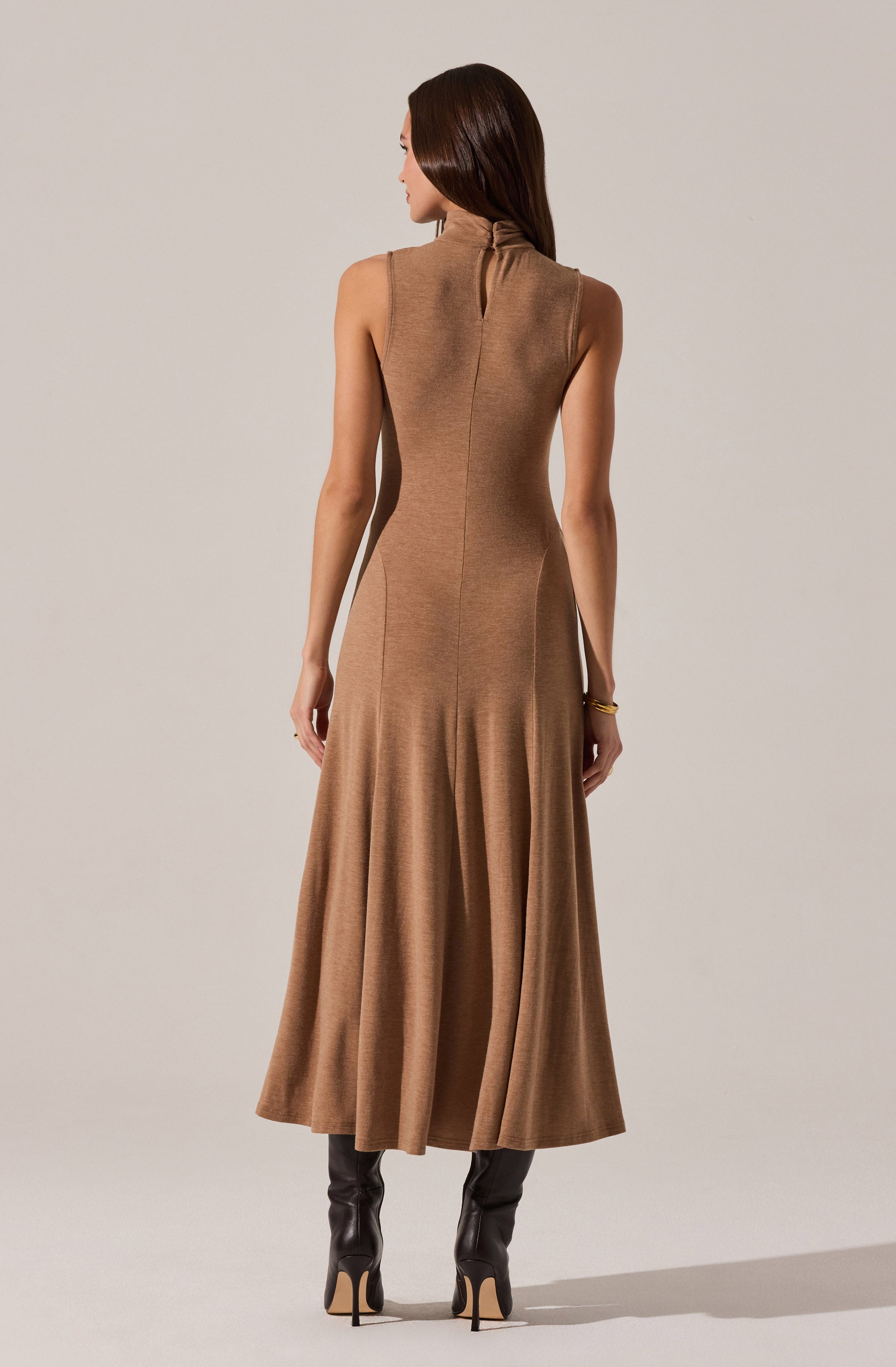 Haylie Sleeveless Turtleneck Sweater Dress