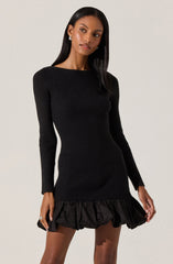 Carlene Ribbed Mini Sweater Dress