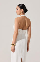 Alanna Halter Cowl Neck Midi Dress