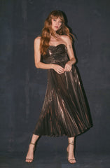 Ascella Pleated Midi Dress