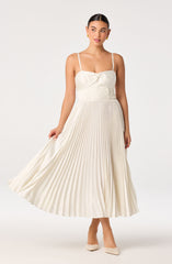 Ascella Sweetheart Pleated Midi Dress