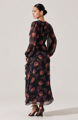 Corrina Floral Ruffle Maxi Dress