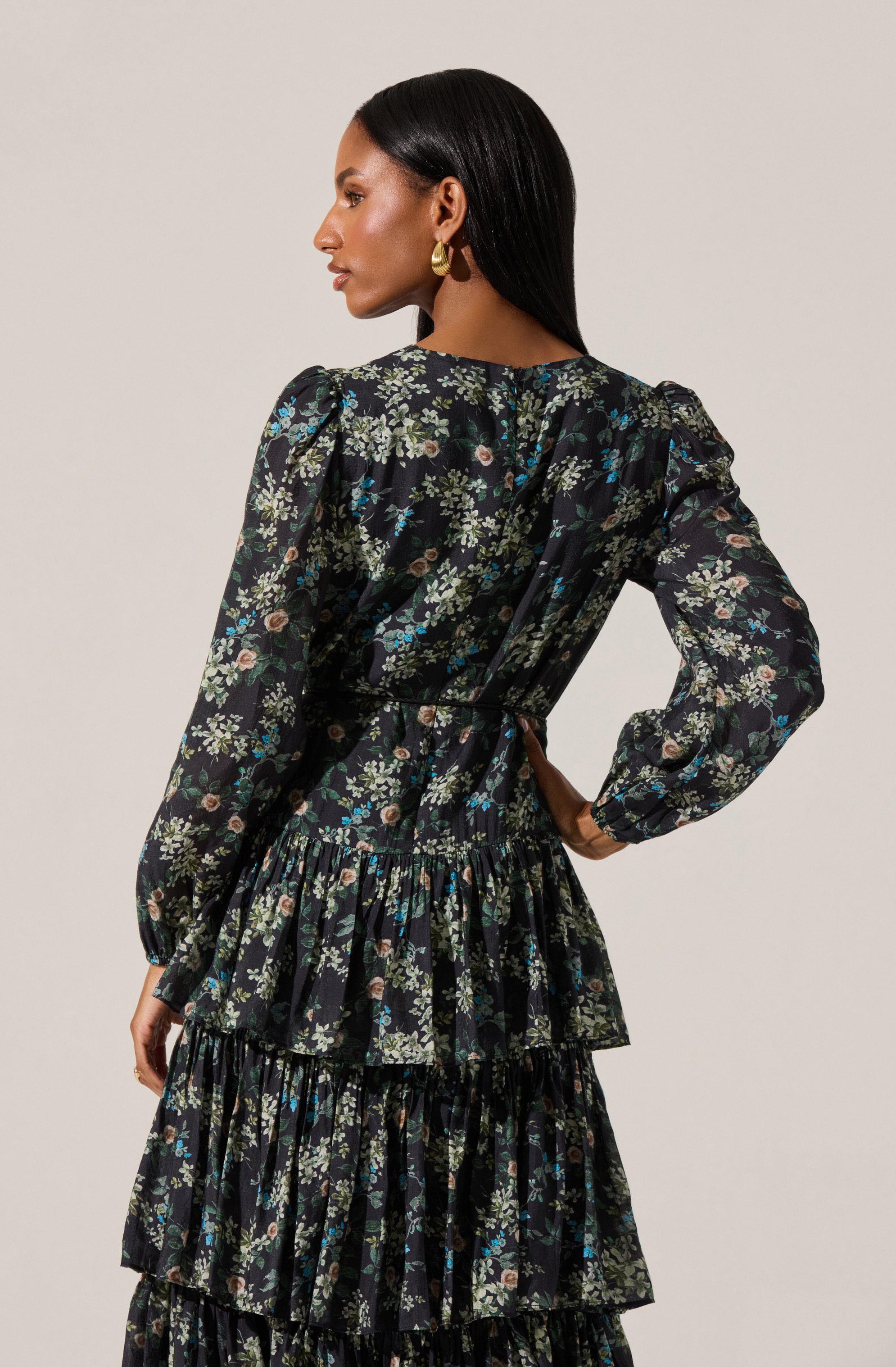Franchesca Tiered Ruffle Floral Maxi Dress